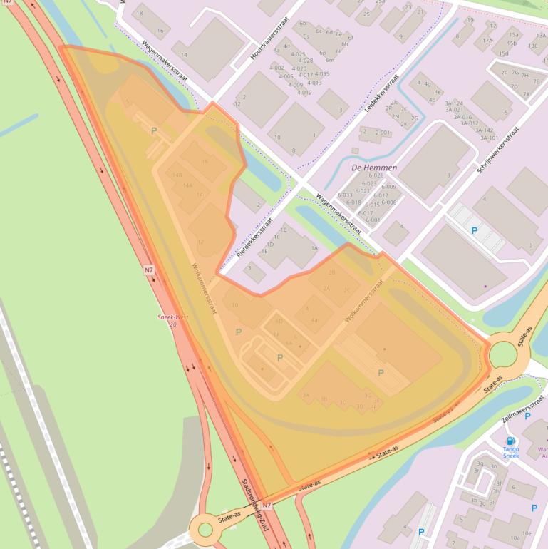 Kaart van postcodegebied 8601VB.