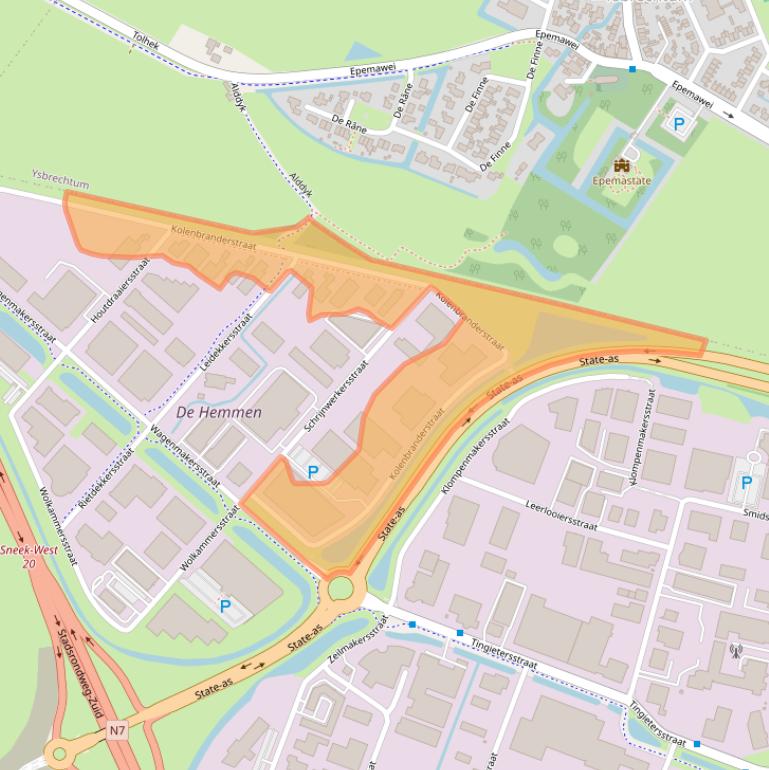 Kaart van postcodegebied 8601VC.