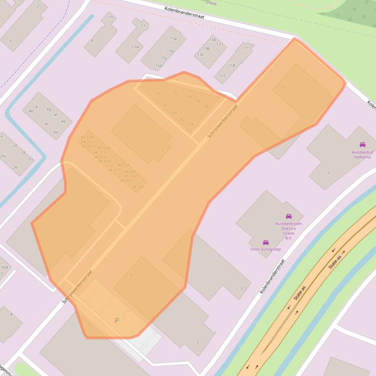 Kaart van postcodegebied 8601VD.