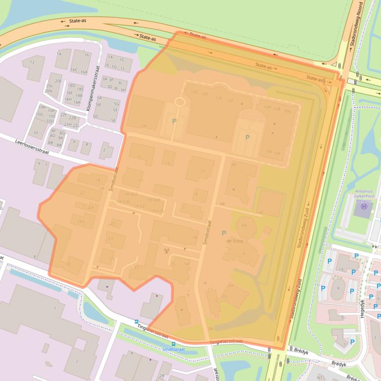 Kaart van postcodegebied 8601WB.
