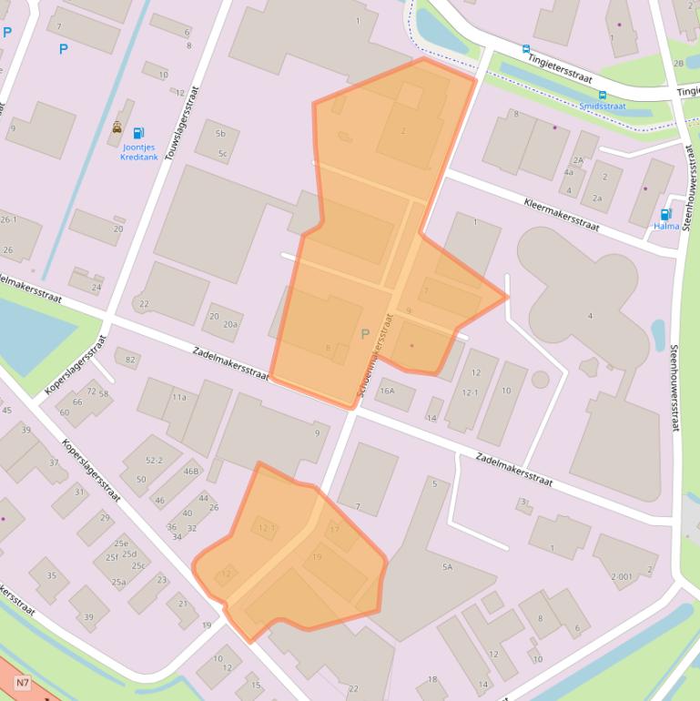 Kaart van postcodegebied 8601WC.