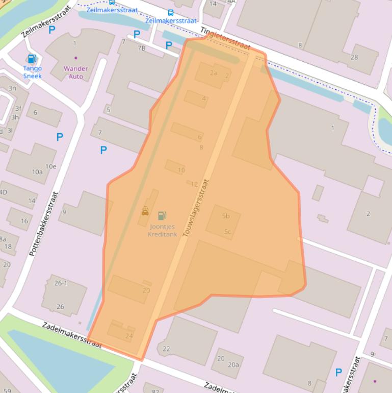 Kaart van postcodegebied 8601WE.