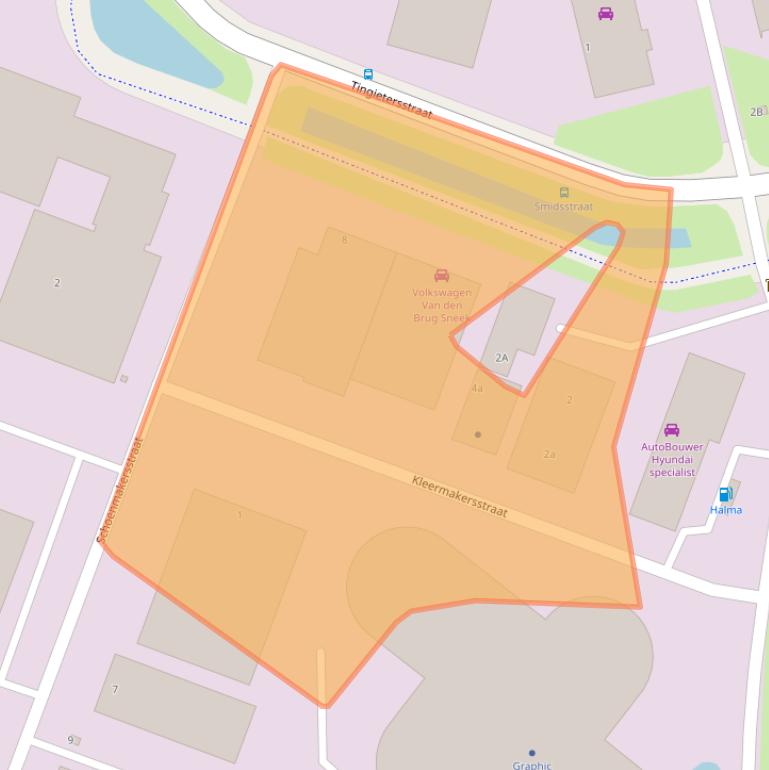 Kaart van postcodegebied 8601WG.