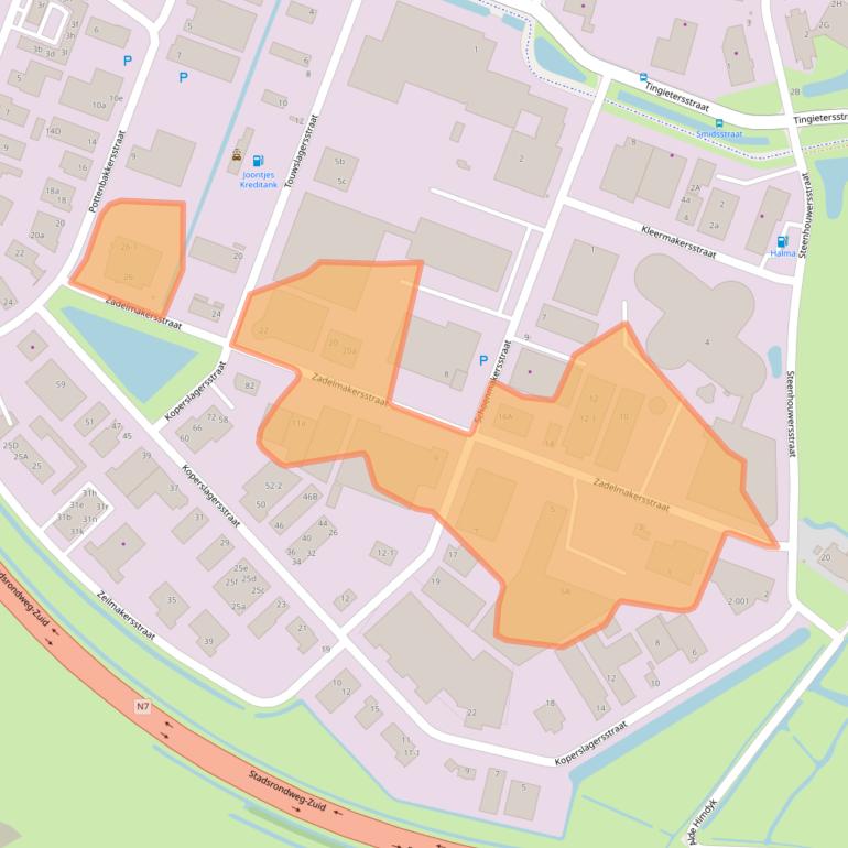 Kaart van postcodegebied 8601WH.