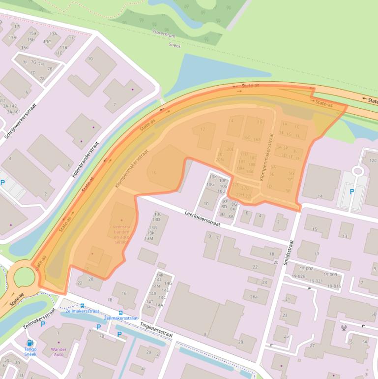 Kaart van postcodegebied 8601WR.