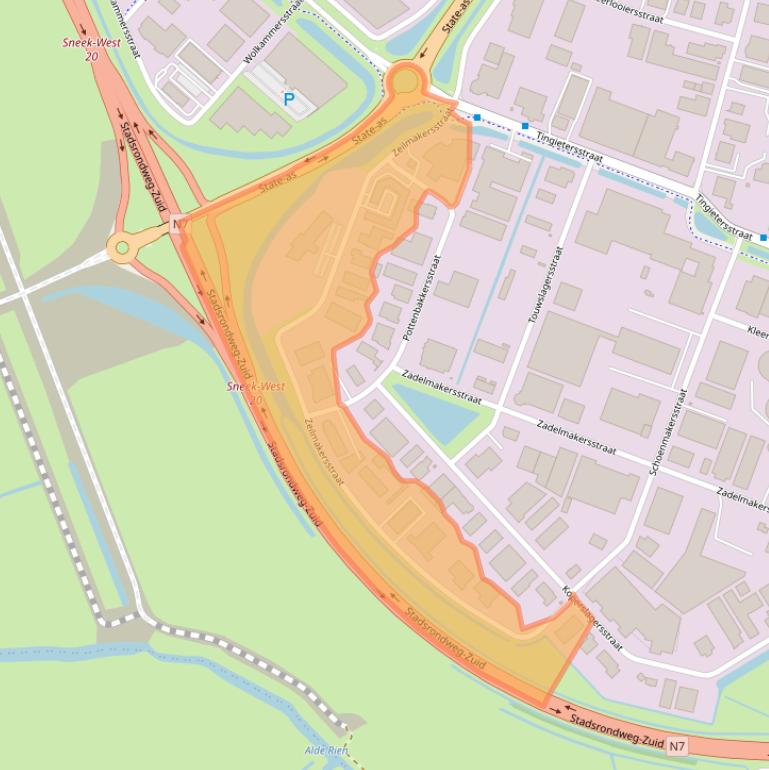 Kaart van postcodegebied 8601WT.