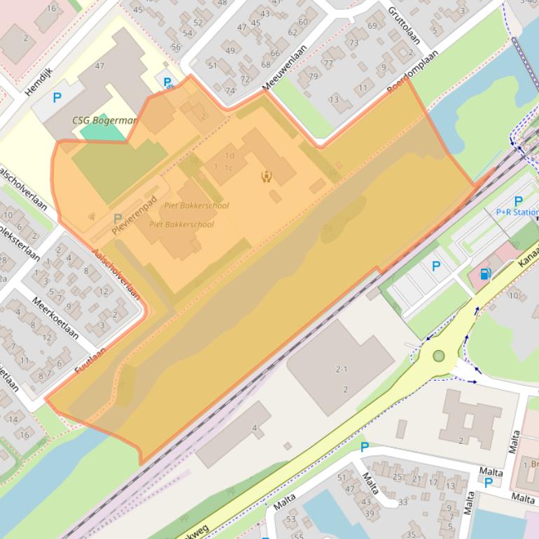 Kaart van postcodegebied 8601XC.