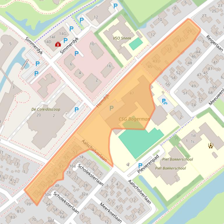 Kaart van postcodegebied 8601XJ.