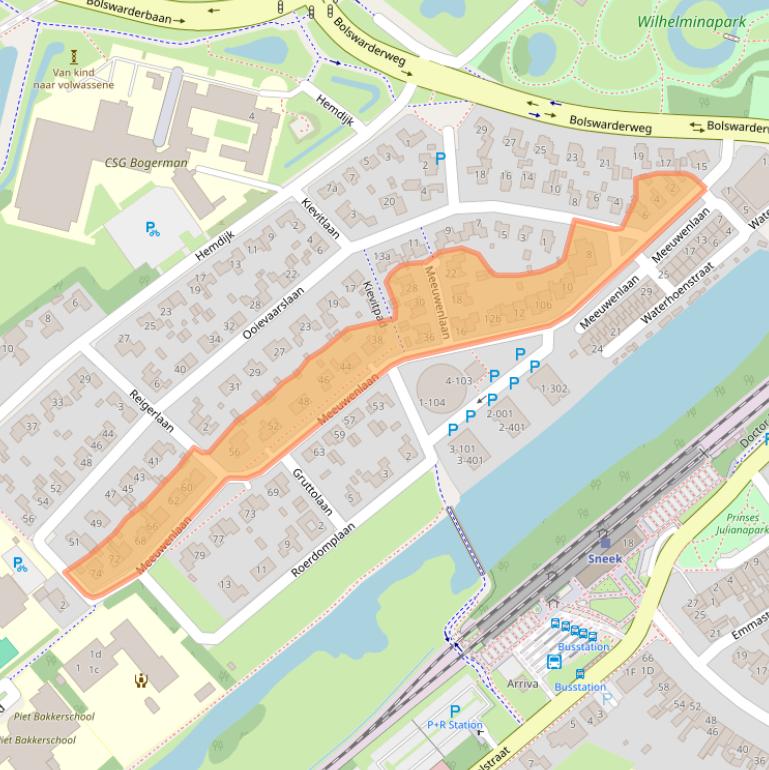 Kaart van postcodegebied 8601XS.