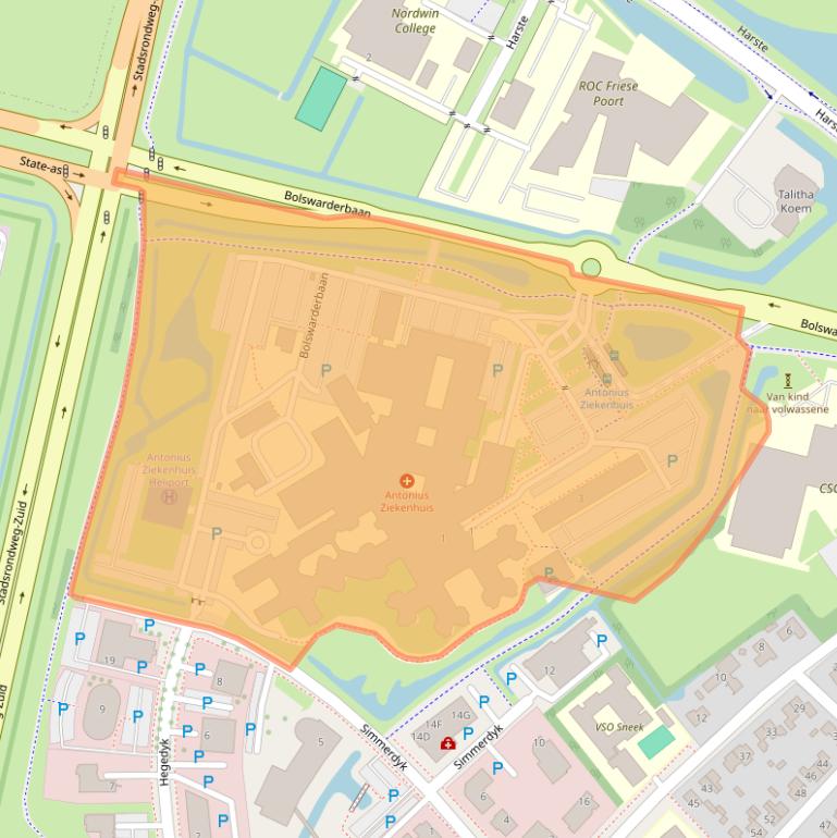 Kaart van postcodegebied 8601ZK.