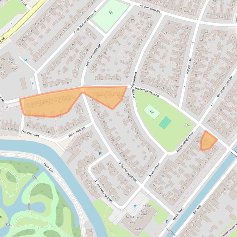 Kaart van postcodegebied 8602AC.