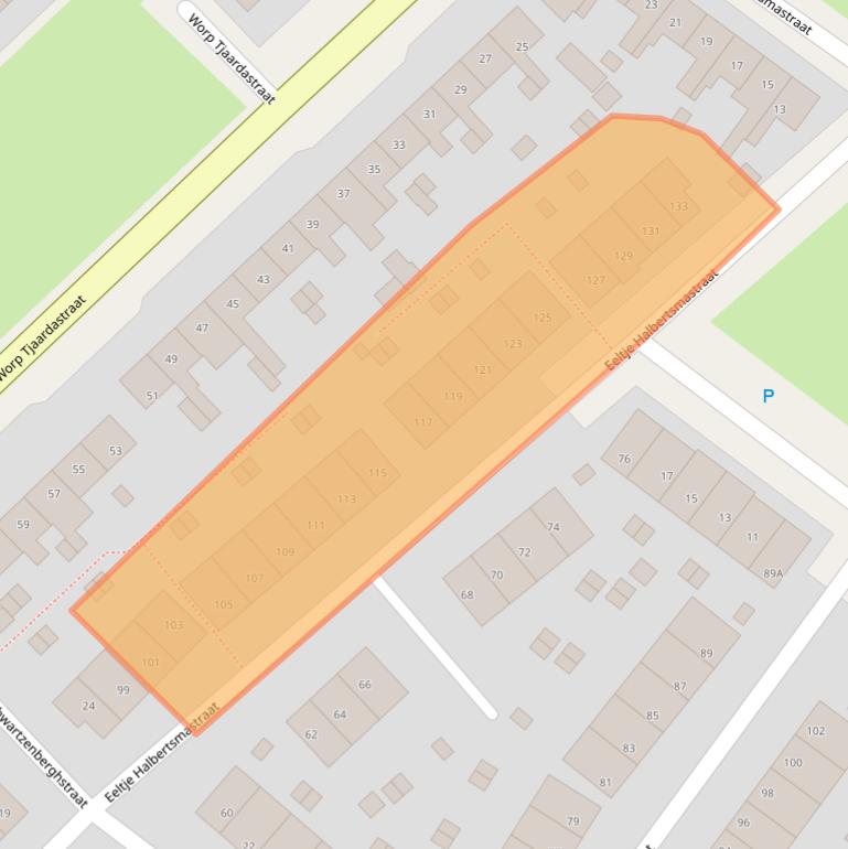 Kaart van postcodegebied 8602AJ.