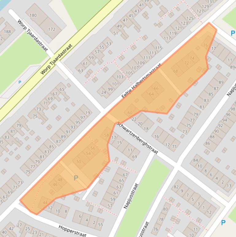 Kaart van postcodegebied 8602AL.