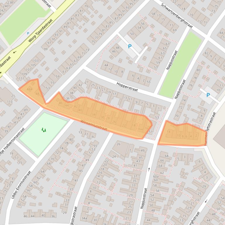 Kaart van postcodegebied 8602AN.