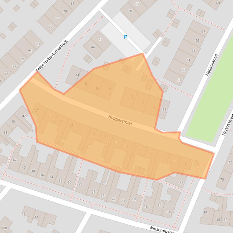 Kaart van postcodegebied 8602AP.
