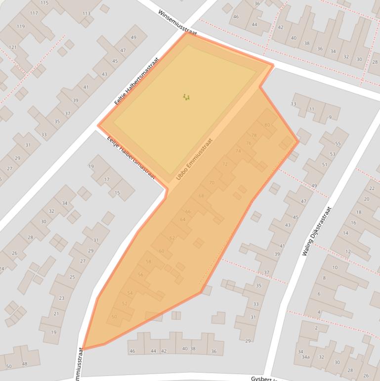 Kaart van postcodegebied 8602AZ.