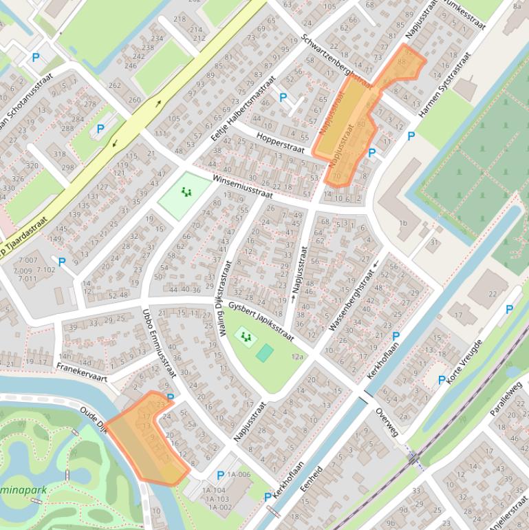 Kaart van postcodegebied 8602BD.