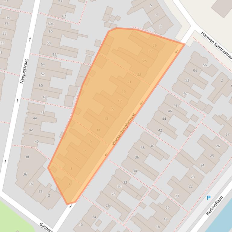 Kaart van postcodegebied 8602BE.