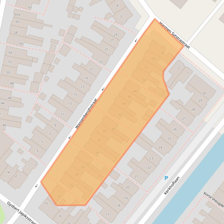 Kaart van postcodegebied 8602BH.