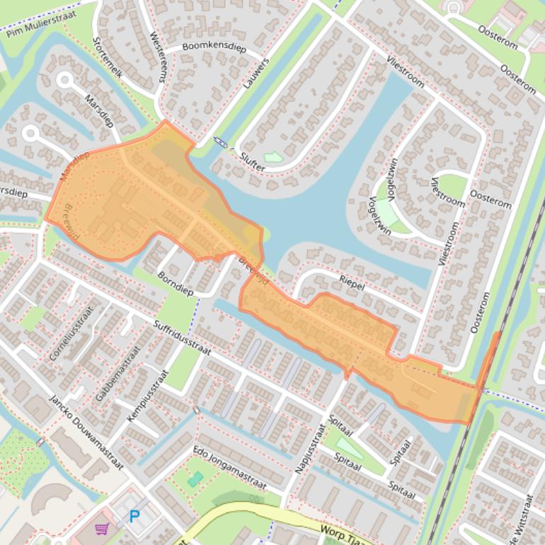 Kaart van postcodegebied 8602CK.