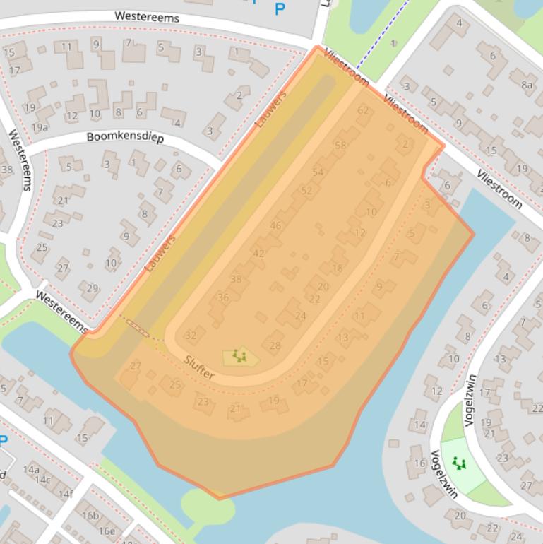 Kaart van postcodegebied 8602DA.