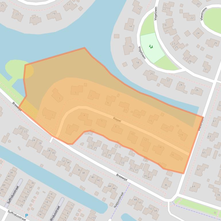 Kaart van postcodegebied 8602DD.