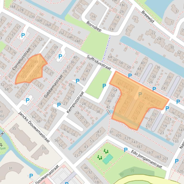 Kaart van postcodegebied 8602VK.