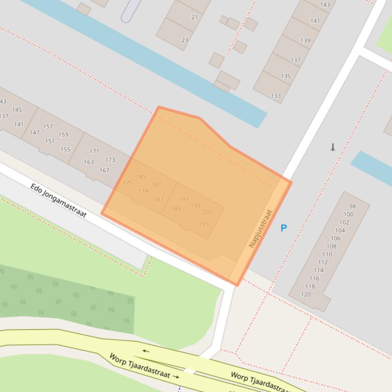 Kaart van postcodegebied 8602VZ.