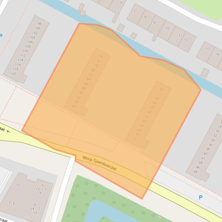 Kaart van postcodegebied 8602XG.