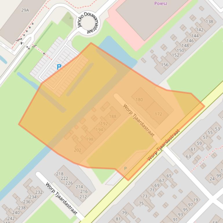 Kaart van postcodegebied 8602XK.