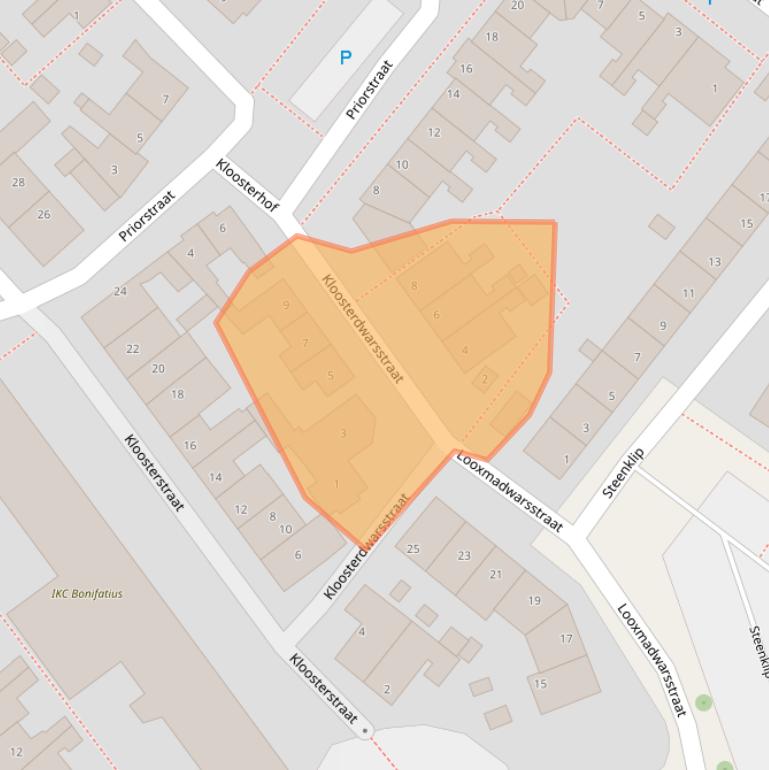 Kaart van postcodegebied 8603AG.