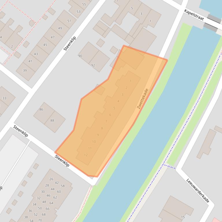 Kaart van postcodegebied 8603AM.