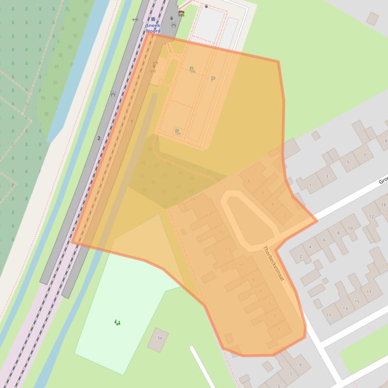 Kaart van postcodegebied 8603BC.