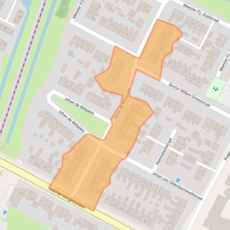 Kaart van postcodegebied 8603BK.