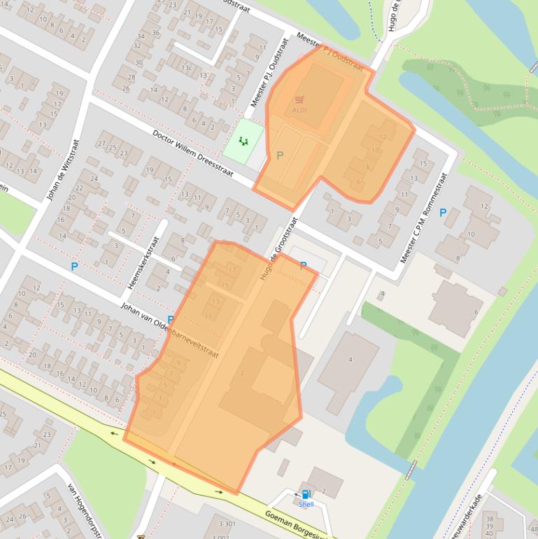 Kaart van postcodegebied 8603BP.