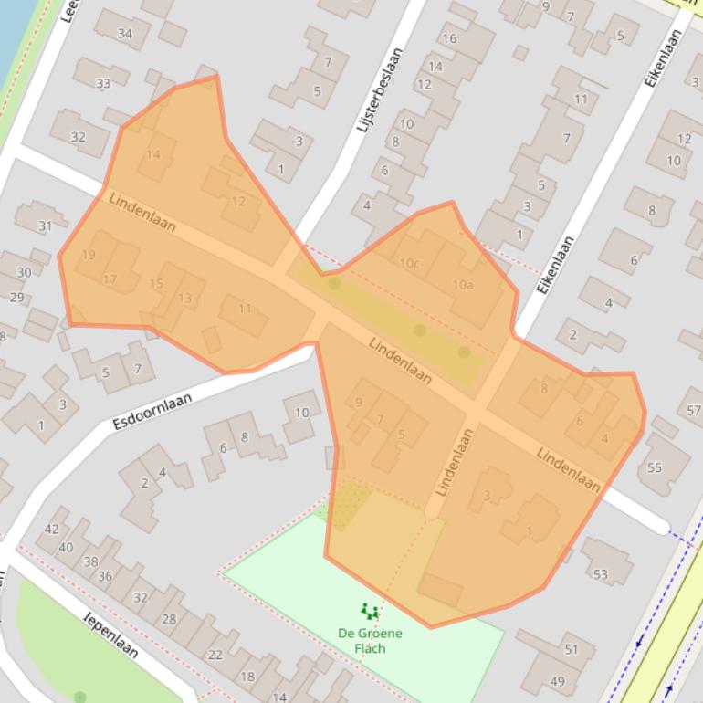 Kaart van postcodegebied 8603BZ.