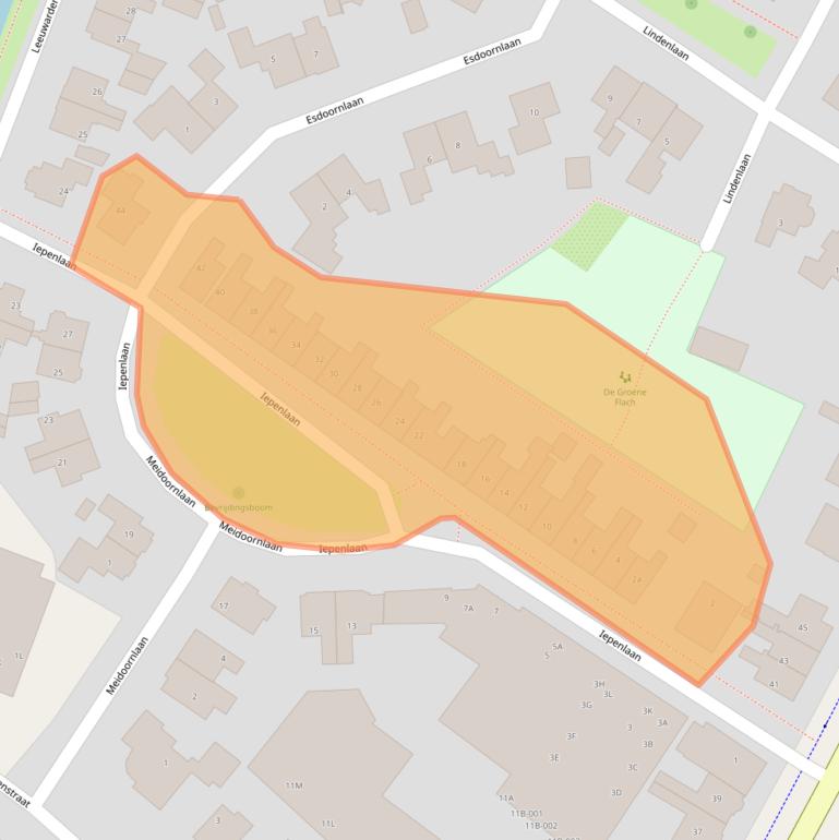 Kaart van postcodegebied 8603CG.