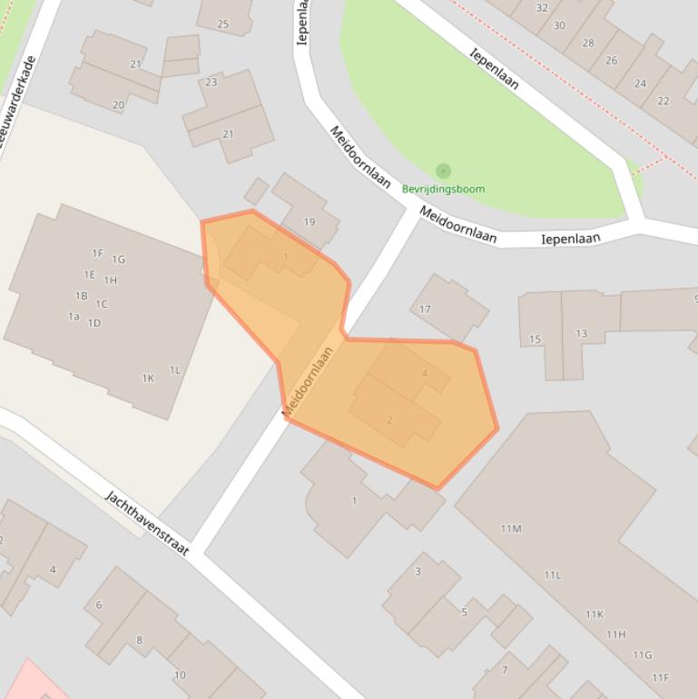 Kaart van postcodegebied 8603CH.