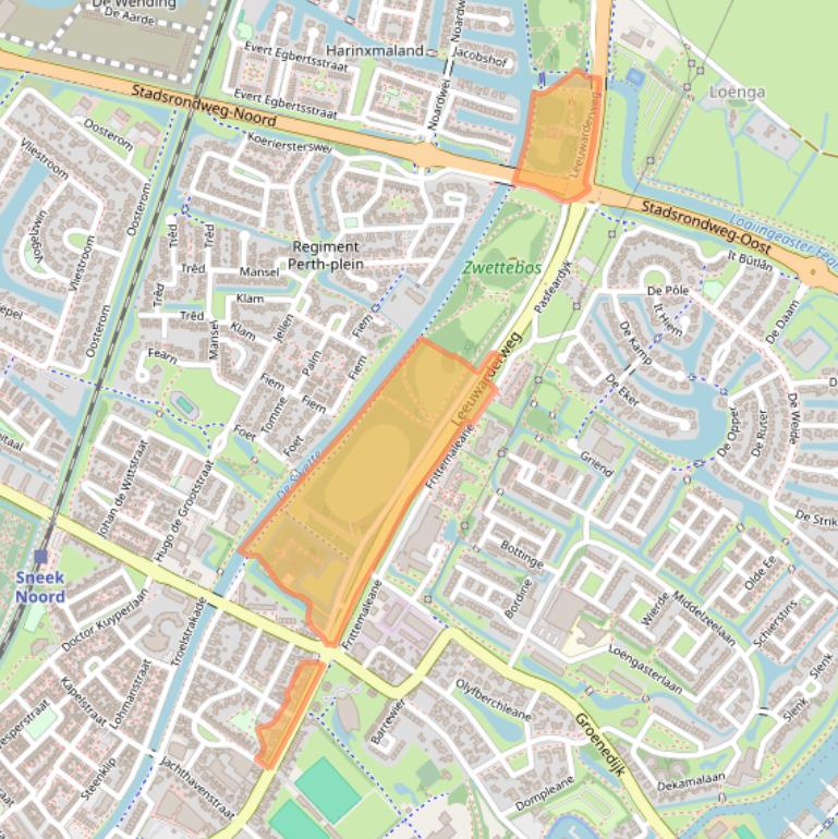 Kaart van postcodegebied 8603CM.