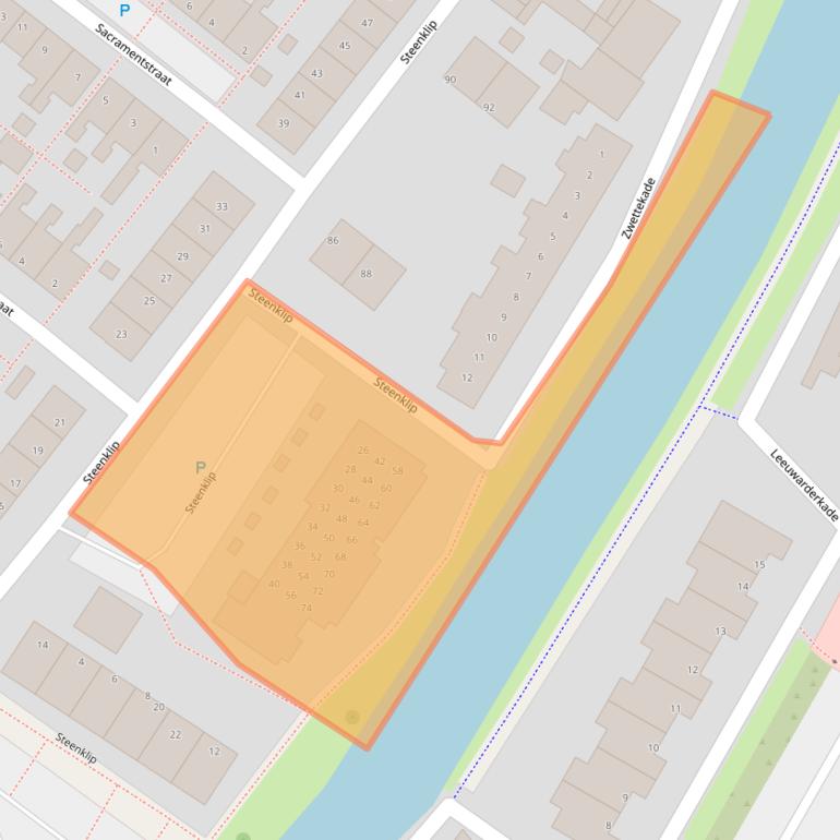 Kaart van postcodegebied 8603CP.