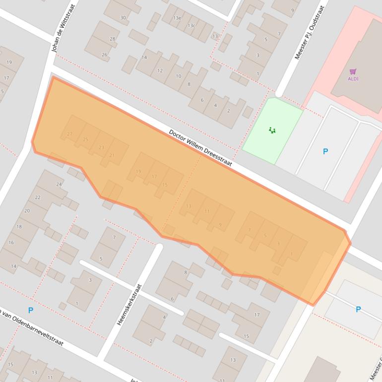 Kaart van postcodegebied 8603CT.