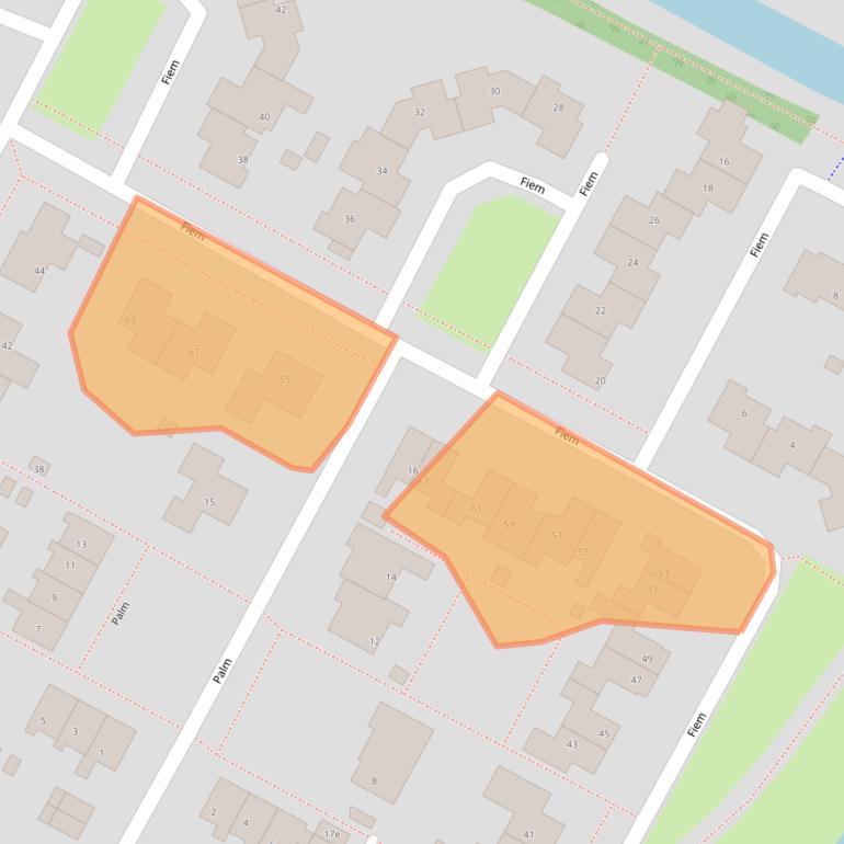 Kaart van postcodegebied 8603DD.