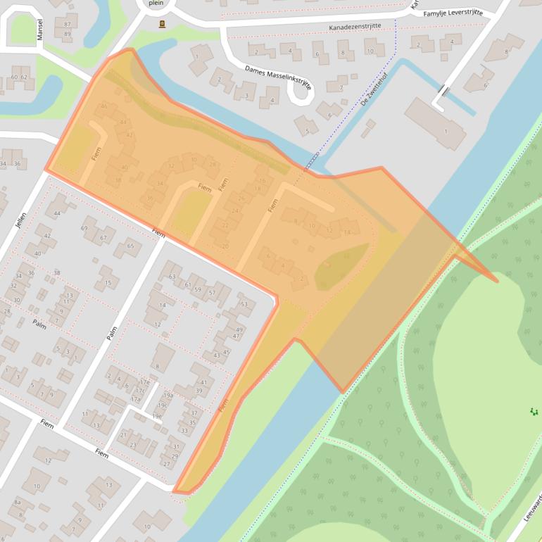 Kaart van postcodegebied 8603DG.