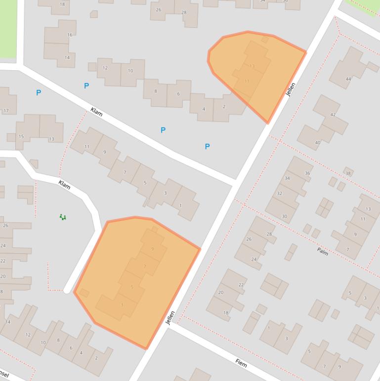 Kaart van postcodegebied 8603DJ.