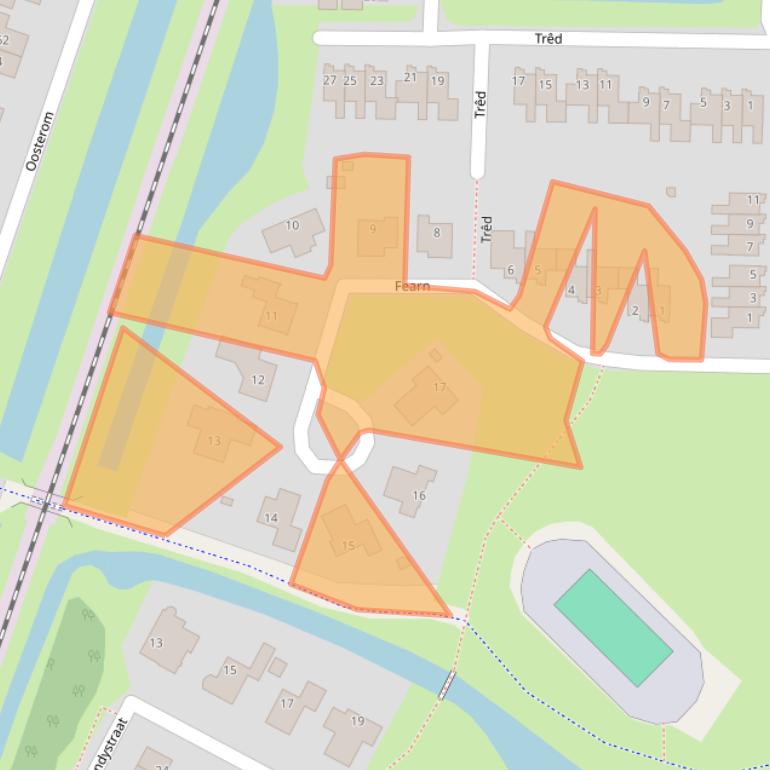 Kaart van postcodegebied 8603DT.