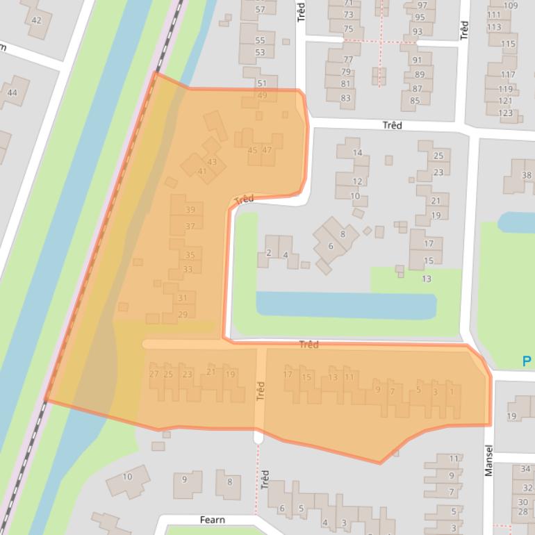 Kaart van postcodegebied 8603DW.