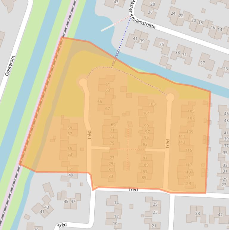 Kaart van postcodegebied 8603DZ.