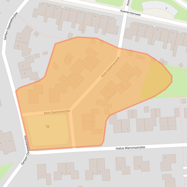 Kaart van postcodegebied 8603EH.