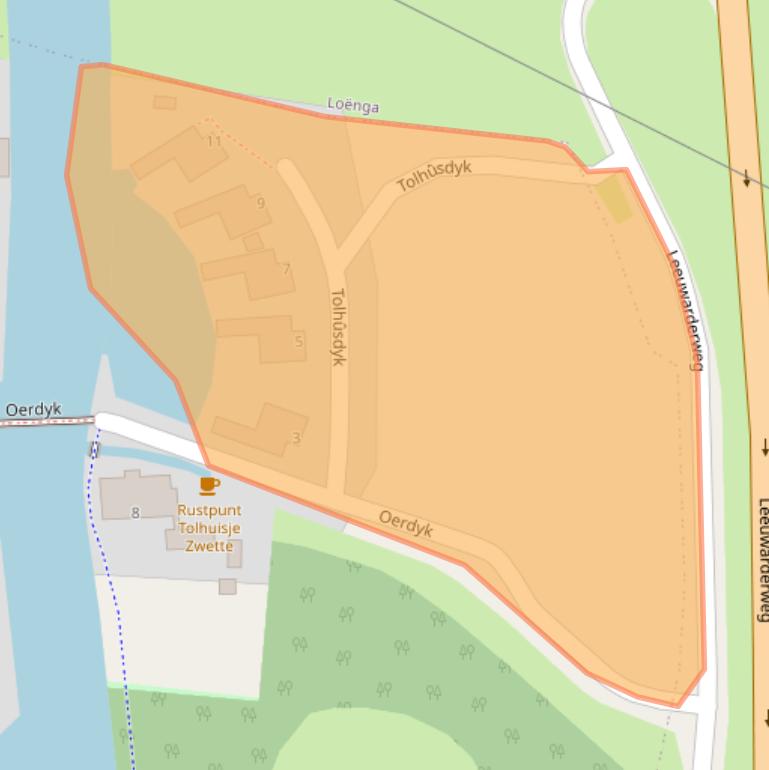 Kaart van postcodegebied 8603EZ.