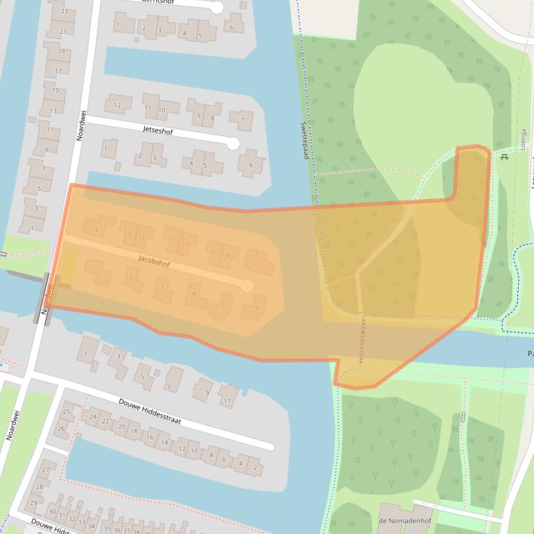 Kaart van postcodegebied 8603GE.